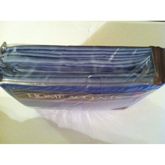 HOME ACCENTS NEW BLUE 100%COTTON SATEEN FULL SHEET SET - Picture 6 of 10